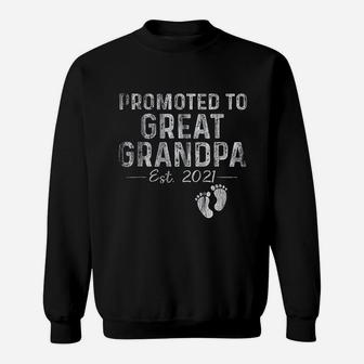 Promoted To Great Grandpa Establish 2021 Sweatshirt - Thegiftio UK