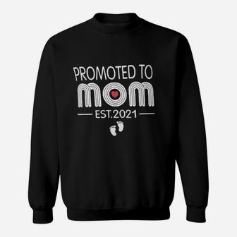 Promoted To Mom Est 2021 Sweatshirt - Thegiftio