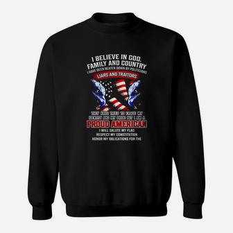 Proud American I Believe In God Sweatshirt - Monsterry AU