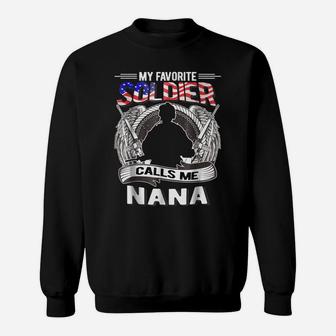 Proud Army Grandma Shirt My Favorite Soldier Calls Me Nana Sweatshirt | Crazezy CA