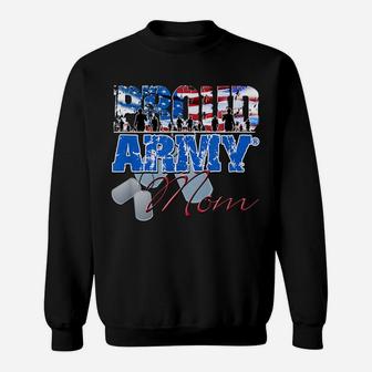 Proud Army Mom Us Military Shirt Dog Tag 4Th Of July Sweatshirt | Crazezy DE