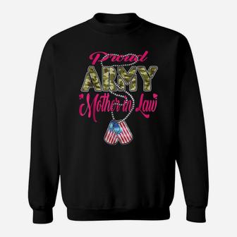 Proud Army Mother In Law Shirt Military Family Shirts Sweatshirt | Crazezy AU