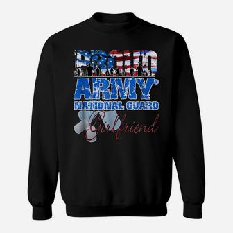 Proud Army National Guard Girlfriend Usa Flag Shirt Women Sweatshirt | Crazezy UK