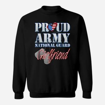 Proud Army National Guard Girlfriend Usa Heart Flag Shirt Sweatshirt | Crazezy CA