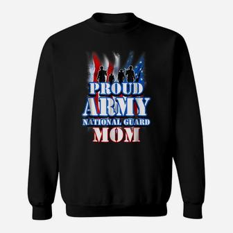 Proud Army National Guard Mom Usa Flag Shirt Mothers Day Sweatshirt | Crazezy UK