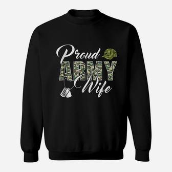 Proud Army Wife Sweatshirt | Crazezy