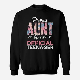Proud Aunt Of Teenager 13Th Birthday 13 Years Old Teen Girls Sweatshirt | Crazezy DE