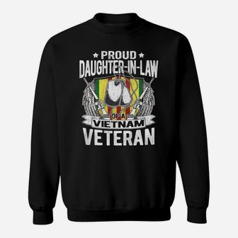 Proud Daughter-In-Law Of Vietnam Veteran - Dog Tags Military Sweatshirt | Crazezy
