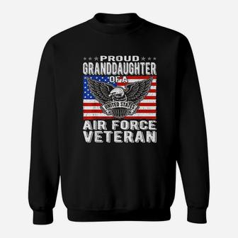 Proud Granddaughter Of A Us Air Force Veteran Sweatshirt | Crazezy