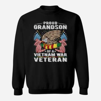 Proud Grandson Of Vietnam Veteran Military Vets Family Gift Sweatshirt | Crazezy