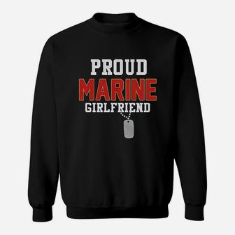 Proud Marine Girlfriend Sweatshirt | Crazezy