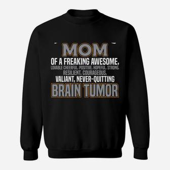 Proud Mom Brain Tumor Awareness Survivor Women Girl Sweatshirt | Crazezy