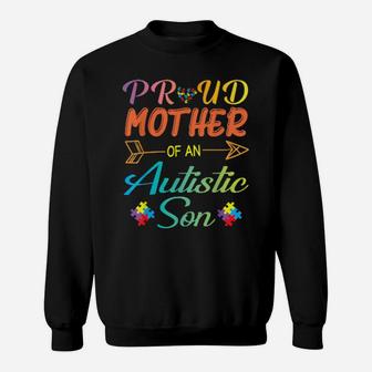 Proud Mother Of An Autistic Son Autism Awareness Love Hope Sweatshirt - Monsterry CA