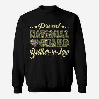 Proud National Guard Brother-In-Law Dog Tags Heart Gift Sweatshirt | Crazezy