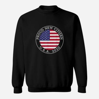 Proud New Citizen Usa 2020 Citizenship Gift American Flag Sweatshirt - Thegiftio UK