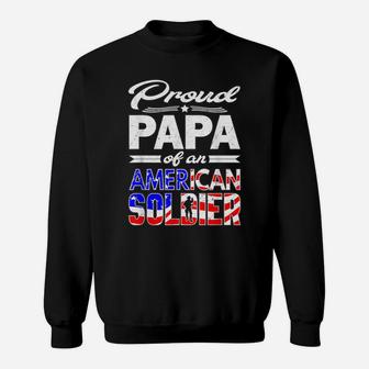 Proud Papa Of A Soldier Shirt - Army Grandpa Tshirt Gift Tee Sweatshirt | Crazezy
