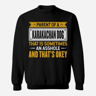 Proud Parent Of A Karakachan Dog Funny Dog Owner Mom & Dad Sweatshirt | Crazezy DE