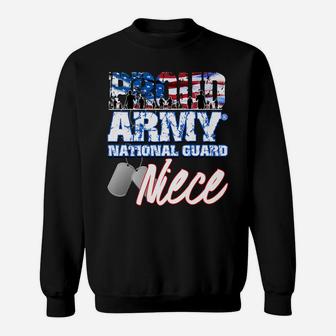 Proud Patriotic Army National Guard Niece Usa Flag Women Sweatshirt | Crazezy