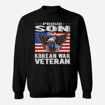 Proud Son Of Korean War Veteran - Military Vet's Child Gift Sweatshirt | Crazezy