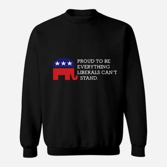 Proud To Be Everything Liberals Can't Stand Sweatshirt - Monsterry UK