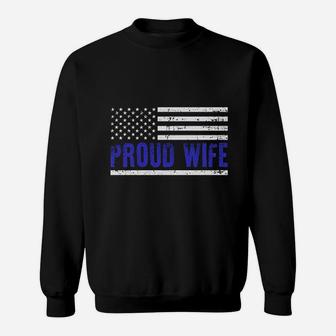 Proud Wife American Flag Sweatshirt | Crazezy