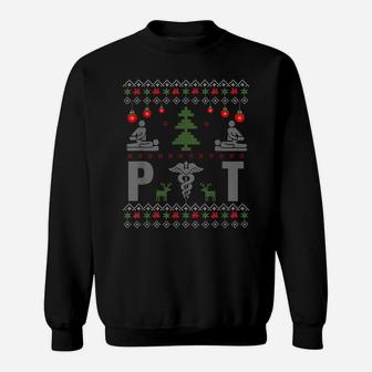 Pt Physical Therapist Ugly Christmas Sweater Therapy Medical Sweatshirt | Crazezy UK