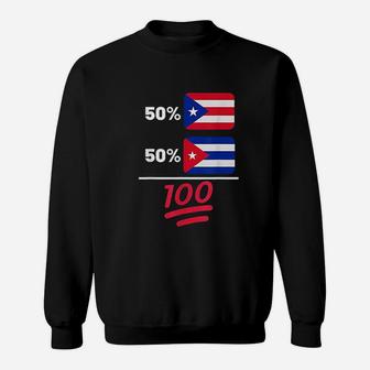 Puerto Rican And Cuban Heritage Flag Sweatshirt | Crazezy CA