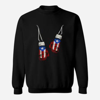 Puerto Rico Boxing Gloves Flag Sweatshirt | Crazezy CA