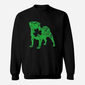 Pug St Patricks Day Boys Kids Girls Shamrock Dog Lover Gifts Sweatshirt | Crazezy AU