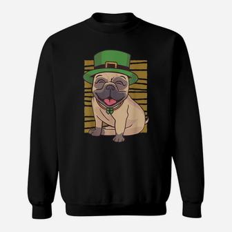 Pug St Patricks Day Irish Green Saint Patrick Lucky St Patty Sweatshirt | Crazezy UK