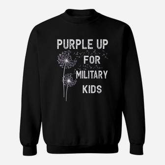 Purple Up For Military Kids Sweatshirt | Crazezy