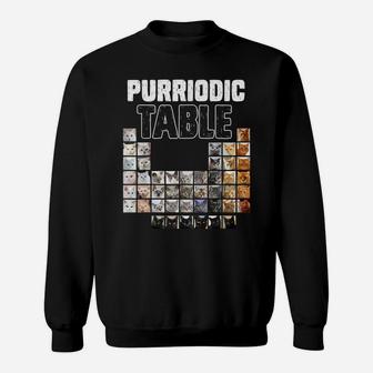 Purriodic Table Periodic Elements Cat Chemistry Chemist Sweatshirt | Crazezy UK