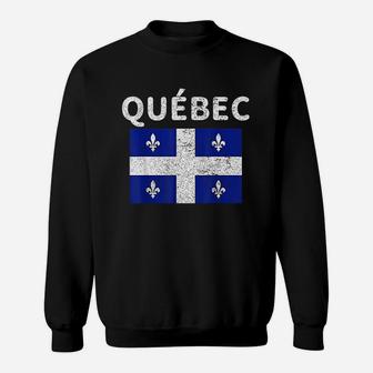 Québec Quebec Quebecois Flag Canada Vintage Retro Sweatshirt | Crazezy AU