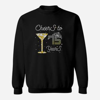 Queen Cheers To 75 Years Old Happy 75Th Birthday Woman Mom Sweatshirt | Crazezy CA