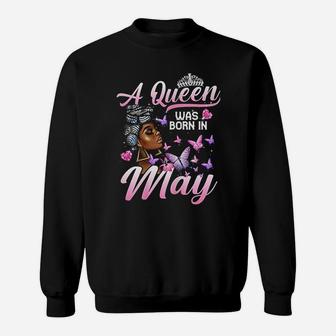 Queens Are Born In May Sweatshirt - Thegiftio UK