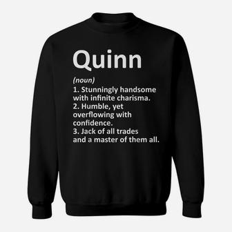 Quinn Definition Personalized Name Funny Birthday Gift Idea Sweatshirt | Crazezy