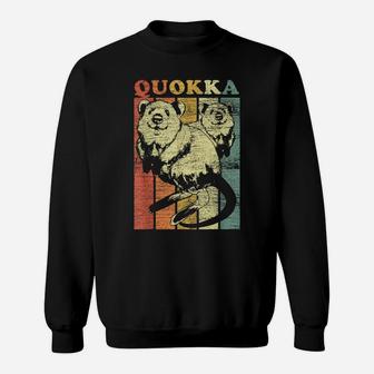 Quokka Kangaroo Australia Outback Retro Vintage Sweatshirt | Crazezy DE