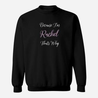 Rachel Name Personalized Women Cute Pink Girl Gift Sweatshirt - Thegiftio UK