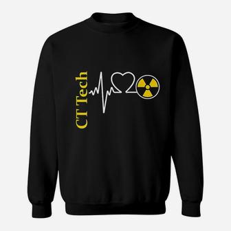 Radiology Ct Tech Nuclear Radiation Heartbeat Sweatshirt | Crazezy UK