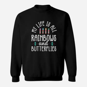 Rainbow Butterflies Sweatshirt - Thegiftio UK