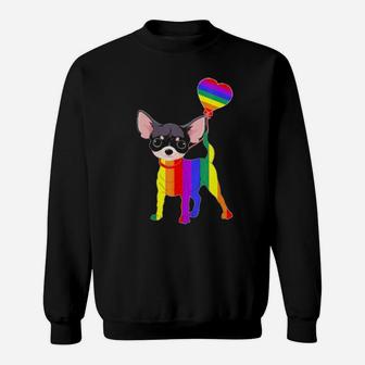 Rainbow Chihuahua Unicorn Pride Lgbt Gay Lesbian Sweatshirt - Monsterry