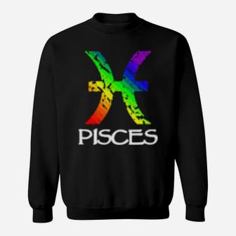Rainbow Gay Pride Zodiac Pisces Sweatshirt - Monsterry UK