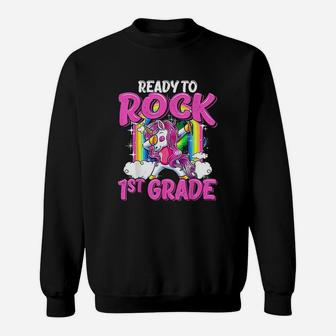Ready To Rock 1St Grade Dabbing Unicorn Sweatshirt | Crazezy AU