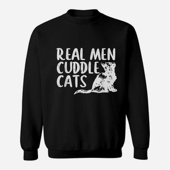 Real Men Cuddle Cats Sweatshirt - Thegiftio UK