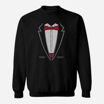 Red Bow Tie Bachelor Party Sweatshirt | Crazezy AU
