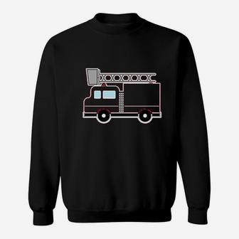 Red Firefighter Fire Truck Sweatshirt | Crazezy
