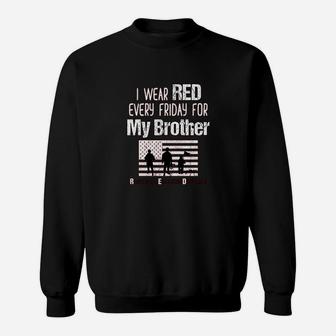 Red Friday Military Brother Family Member Deployed Sweatshirt | Crazezy CA