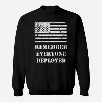 Red Friday Remember Everyone Deployed With American Flag Sweatshirt | Crazezy