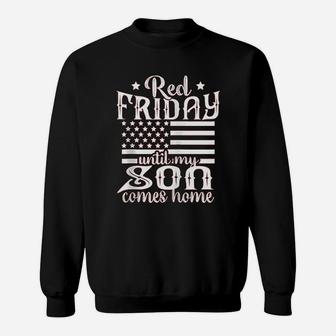 Red Friday Support Military Family Son Zip Sweatshirt | Crazezy UK
