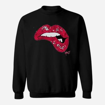 Red Lips Sweatshirt | Crazezy